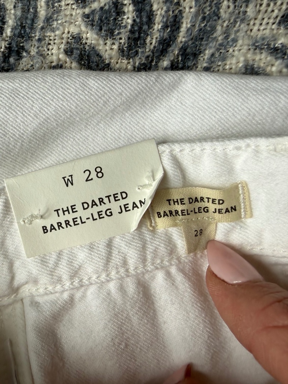 NWT Madewell The Darted Barrel-Leg Jean in Vintage Canvas - 28 - Picture 14 of 16